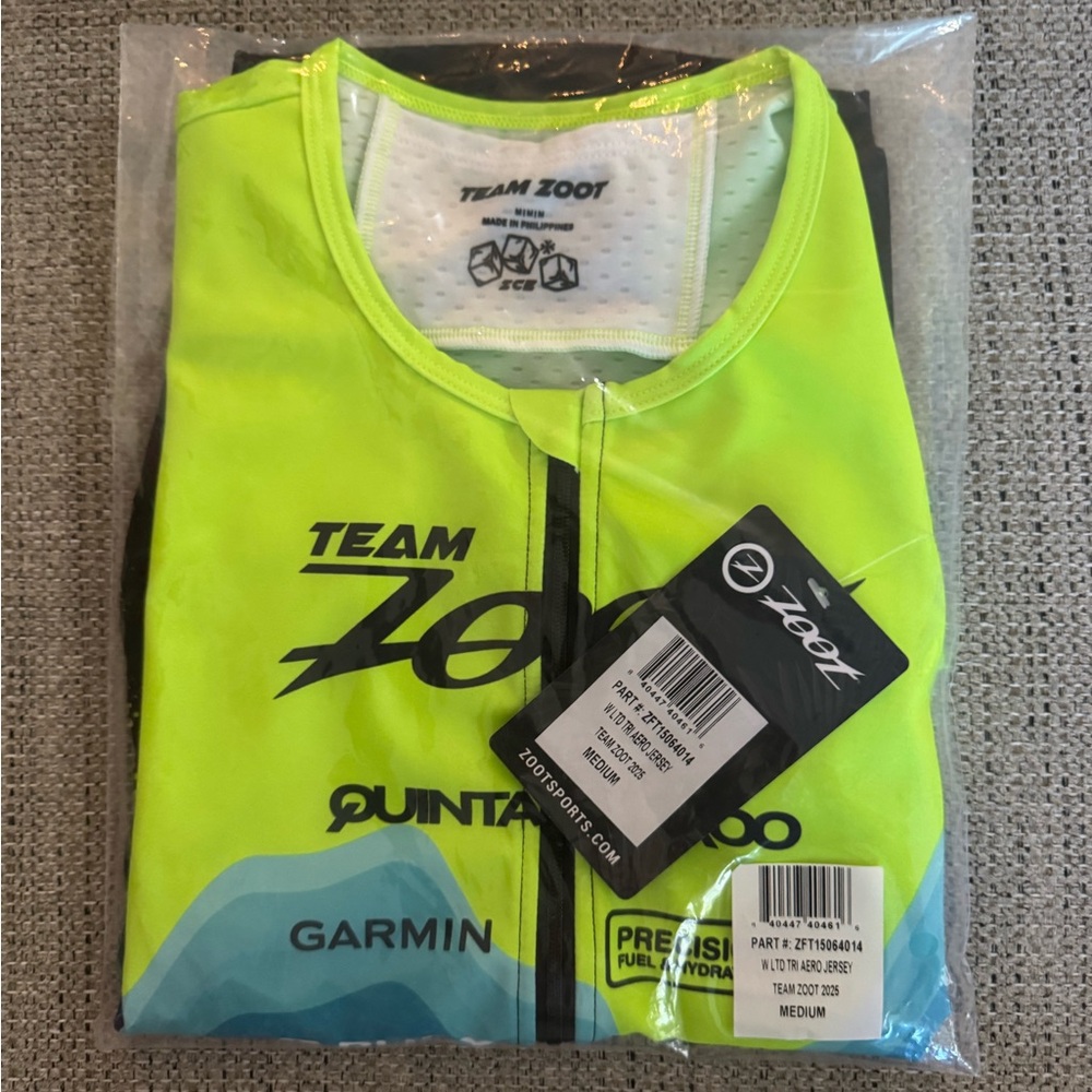 Zoot Neon Yellow Tri Cycling Jersey